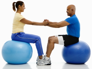 buy fitness ball photo showing abdominals exercise