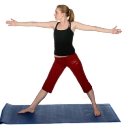 posture exercises photo, woman doing stretching on yoga mat