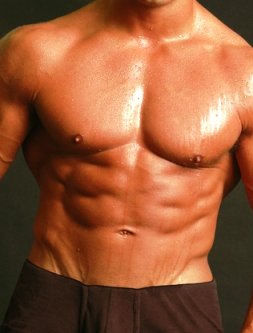 why do people sweat, body sweating benefits picture of man with muscles dripping with sweat